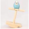 Parrot Rocking Stand Bird Toy Prickly Ash Wood Interactive Spinning Perch for Small To Medium Parrots
