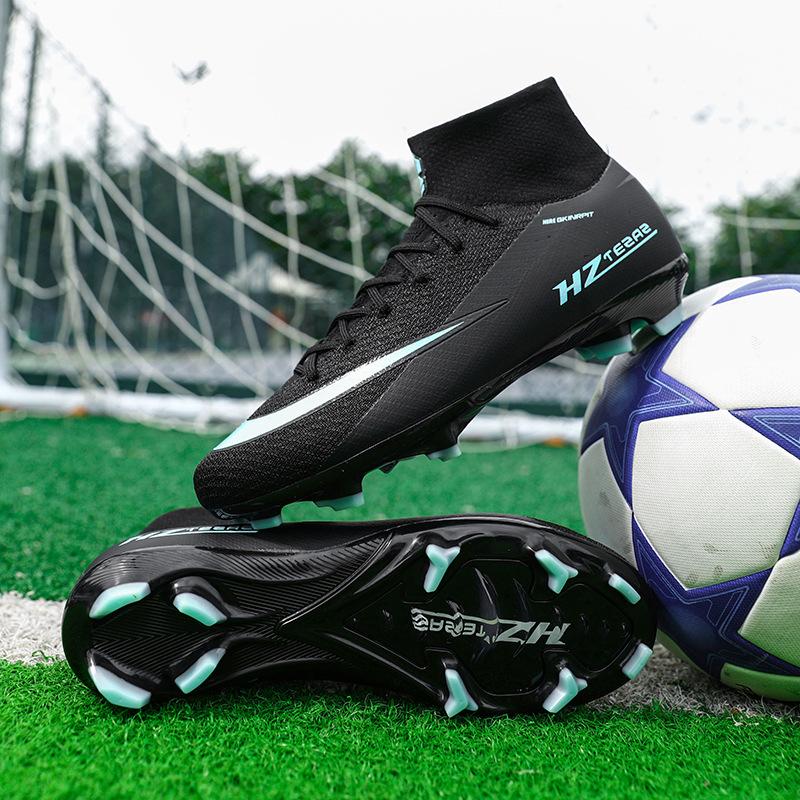 New high-top football shoes Men's and women's adult grass anti-skid competition training professional football shoes