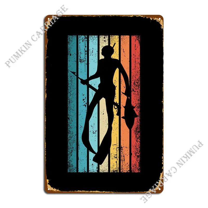 

Retro Spearfishing Gift Metal Sign Rusty Decoration Create Mural Tin Sign Poster 20x30cm（7.8x11.8inch）