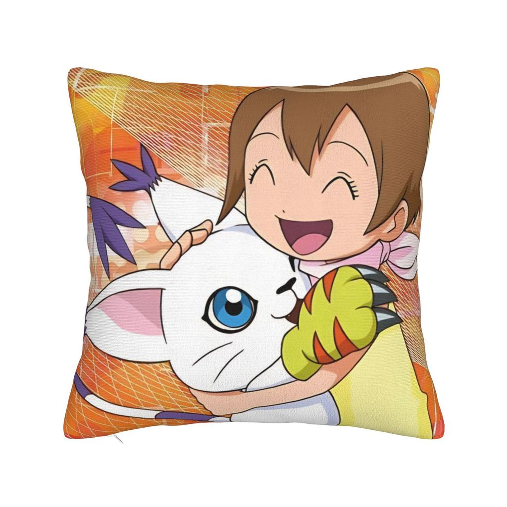 Digimons Cartoon Square Pillow Case Cushion Covers Fashion Polyester Decor Pillowcase For Home 40X40Cm