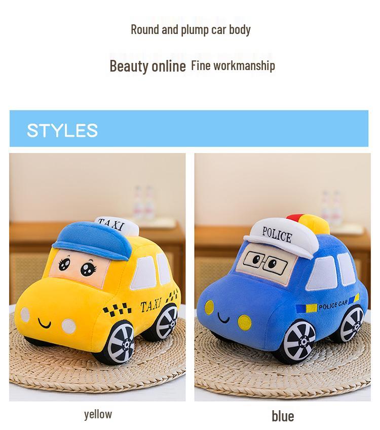 Cartoon Auto Kissen: Polizei, Krankenwagen, Taxi Plüschtiere - Foto Requisite & Kindergartendekoration Geschenk