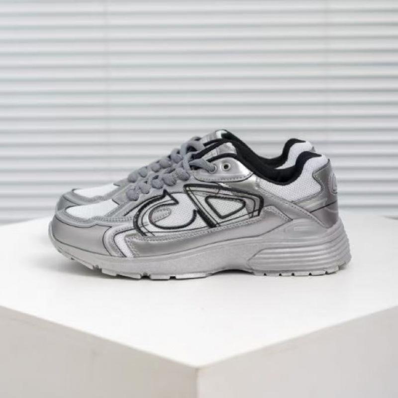 New versatile fashion casual men's and women's trend breathable sports shoes dad letter b30 heightening shoes