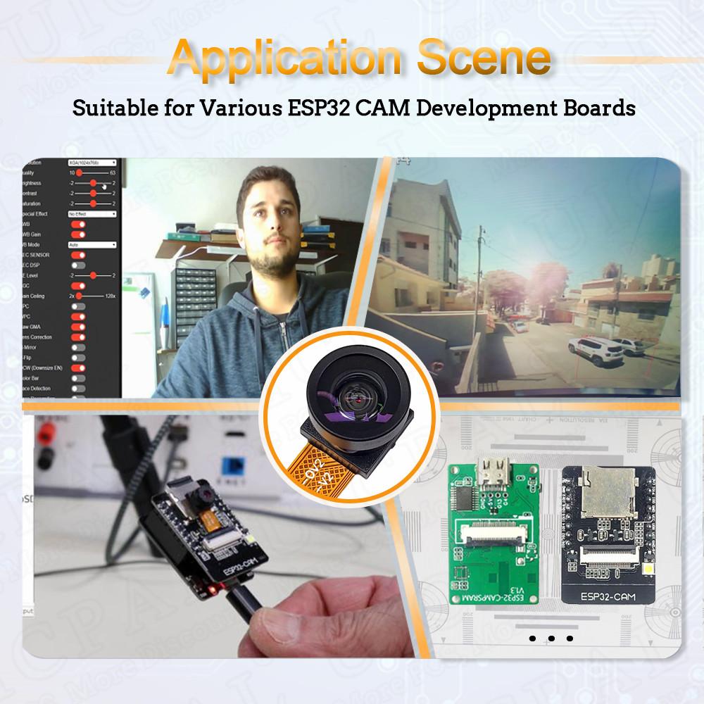 New OV2640 Camera Module for ESP32-CAM 2.4G Wifi Module 200 222 30 45 120 160 Degrees 850nm Night Vision DVP 24PIN Night Vision