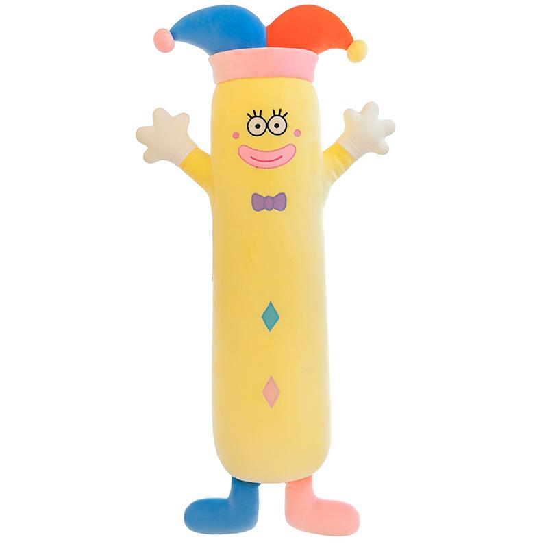 Funny Clown Long Sleeping Pillow Children's Plush Toys Creative Home Decoration Sofa Pillow Activity Props