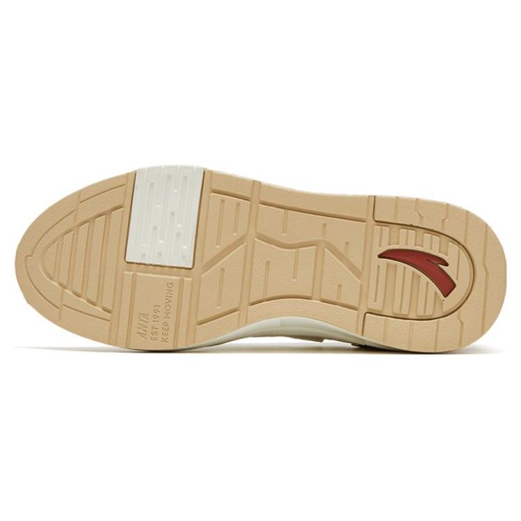 Anta Comfortable Trendy Lightweight Durable Non-Slip Low-Top Skate Shoes Women sneaker White Brown 922328076-2