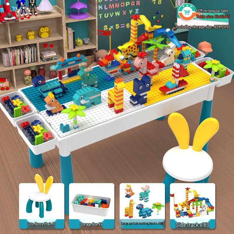 2026 New Model: Children's Educational Building Block Table, Multifunctional Puzzle Game for Ages 3-6