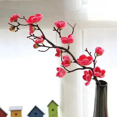 Hot Sale Artificial Flowers Plum Flower Artificial Plants Tree Branch Silk Flowers for Home Party Wedding Decoration Fake Flower
