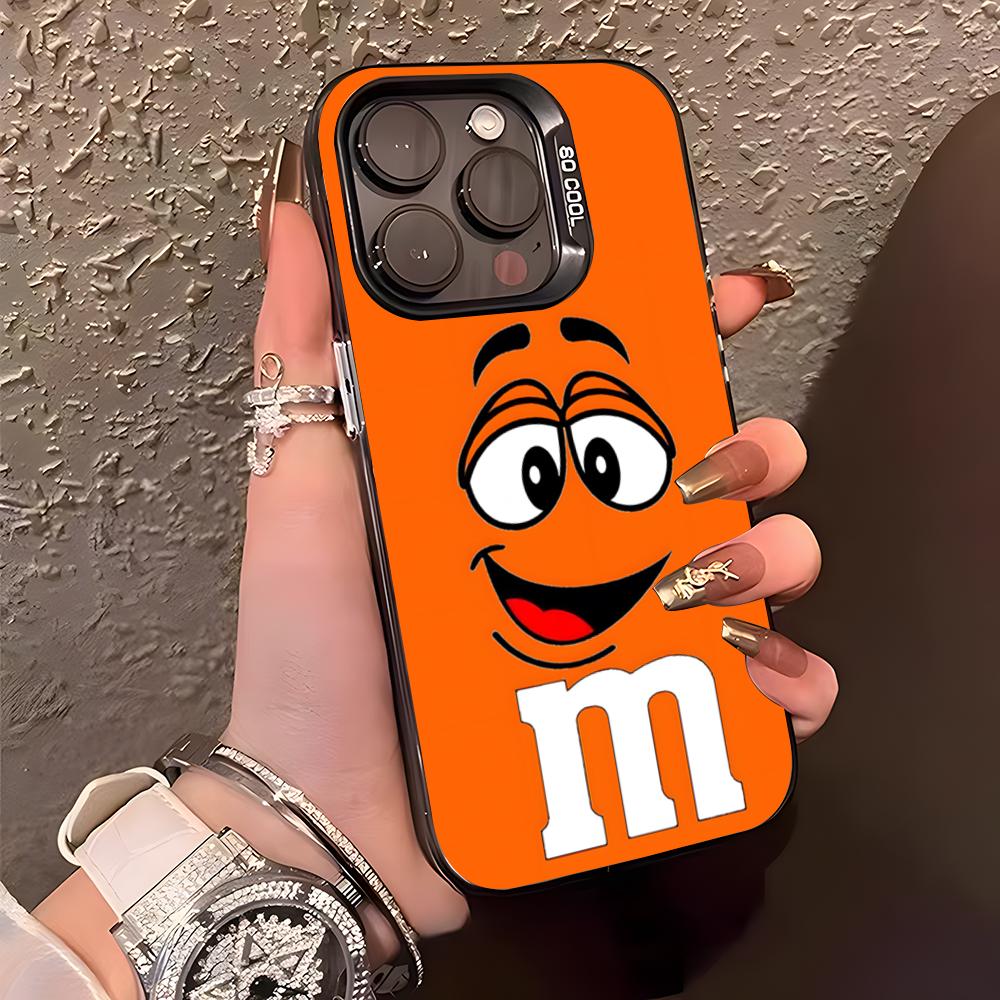 

M&MS Chocolate Phone Case For IPhone17 Air 16 15 14 Plus 13 12 11 Pro XS Max Silver Black Bumper Case iPhone 13