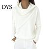Knitted Pullover Tops Women Cowl Neck Knit Sweater, Solid Color Long Sleeve Top, Fall Winter Warm Loose Casual Knitwear Sweater