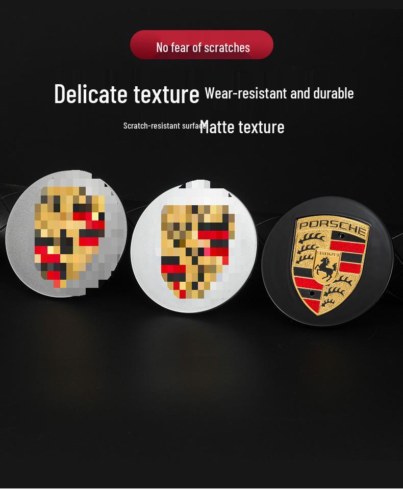 Compatible Porsche Wheel Caps for Cayenne, 911, Panamera, Macan - Color Logo Center Tire Caps