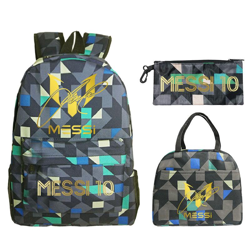 Star Peripheral Printing Primary And Secondary School Students Schoolbag Leisure Pencil Bag Children'S Portable Meal Bag Set