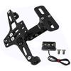 Motorcycle License Plate Mount With LED Light Adjustment License Plate Frame Set
