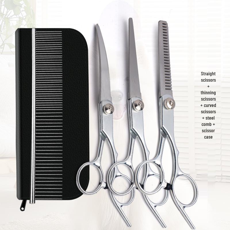 Pet Grooming Scissors Set: Professional Thinning & Cutting Tools for Dogs