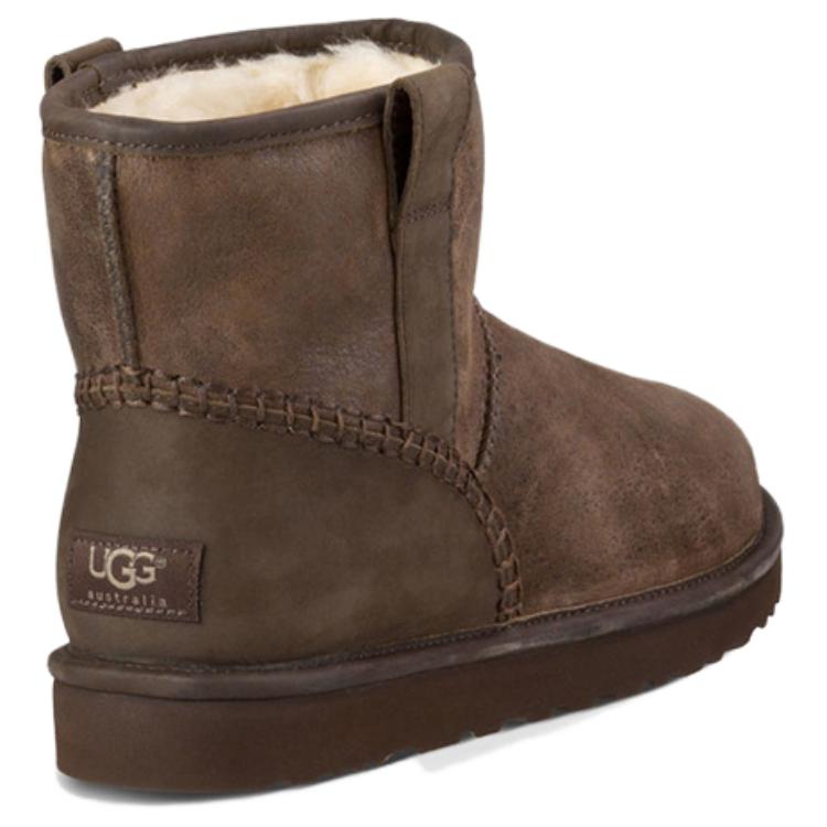 UGG Warm Stylish Versatile Short Snow Boots Men Boots Brown 1008621-CHE