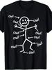 Men's Funny Ow Ow Ow Ow Ow Ow Character Graphic TShirt Novelty Funny Face Design with 'Ow' Text & Ca