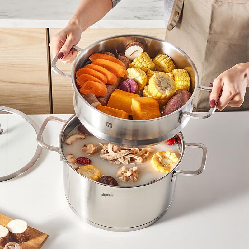 Zwilling Moment 24cm Deep Soup Pot and Steamer Set