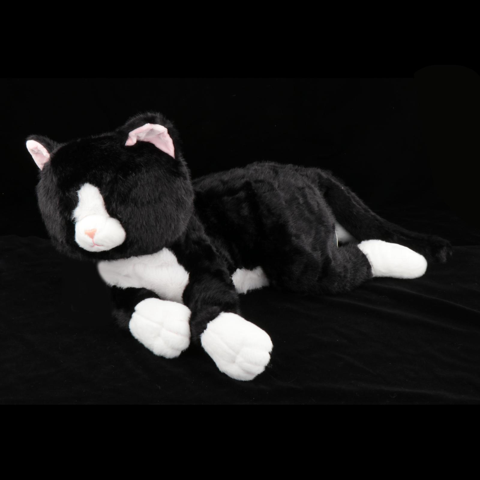 

Cat Stuffed Animal Cartoon Toy Comfortable Sofa Ornament Hugging Doll for Children Kids Black