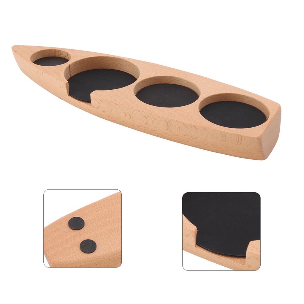 Wooden Coffee Tamper Holder Coffee Tamper Mat Stand Coffee Maker Support Storage Base Beech Small for 51mm 2.0in 53mm