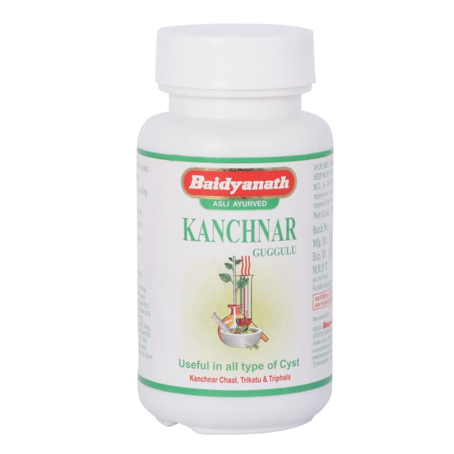 Baidyanath Asli Ayurved Kanchanar Guggulu Tablets Pack Of 2 X 80 Tabs Herbal Detox Support