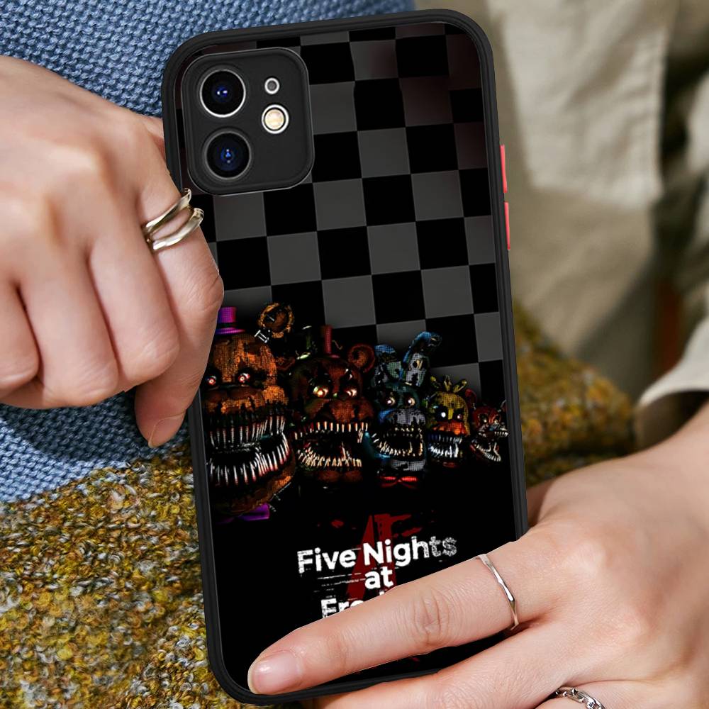 F-FNAF Five-nights-At-Freddys Phone Case For iPhone 16 15 14 11 12 13 Pro Max Plus 12 XS Max Back Cover Matte Case