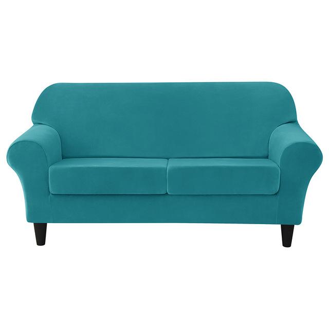 Soft Velvet European Sofa Cover With Seat Cushion Pad Covers For Living Space Home Spandex Fabric Stretch Armchair Couch Furniture Protector