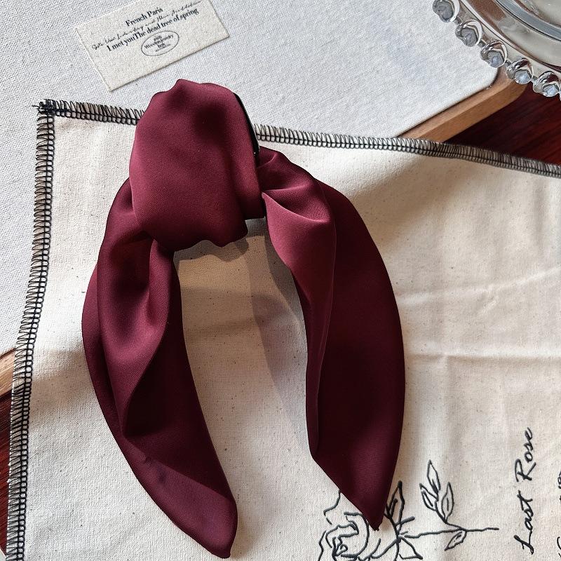 Корейская минималистичная атласная лента-бант заколка для волос для женского хвостика - Универсальный и стильный аксессуар для волос