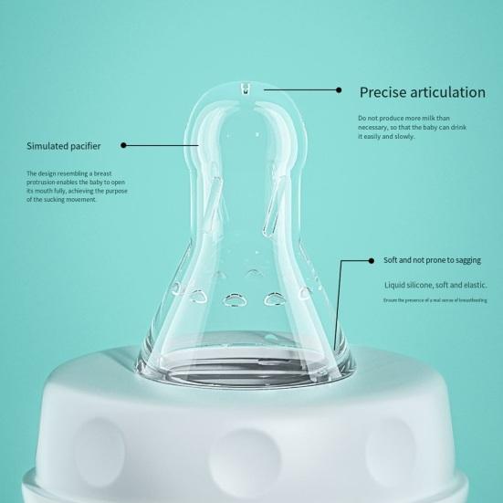 Hands-Free Baby Bottle Food-Grade PP Anti-Colic Baby Bottle Soft Nipple Non-Slip Base 240ml Adjustable Angle Feeding Bottle for Comfortable Feeding