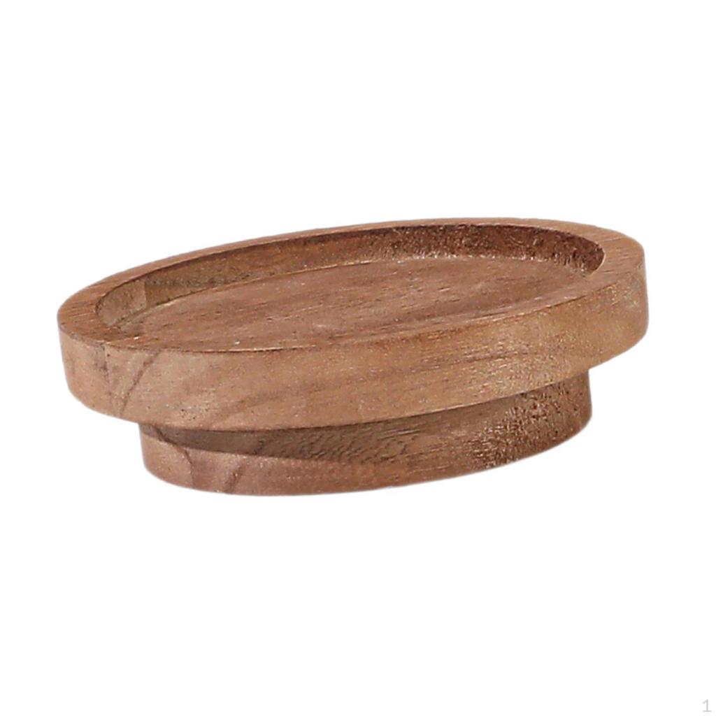 Decorative Round Wooden Tray, Serving Candle Holder for Table, Practical And Suitable