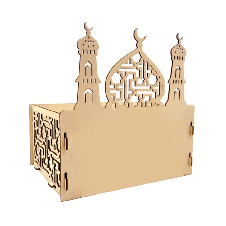 Eid Wood Ornaments Hollow Moon Stars Indoor Restaurant Dining Room