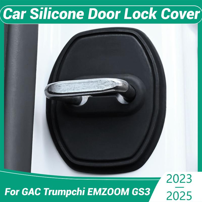 For GAC Trumpchi EMZOOM GS3 -2025 Car Decorat Protecte Door Lock Cover Decoration Accessories Silicone Mute Damping Cushion