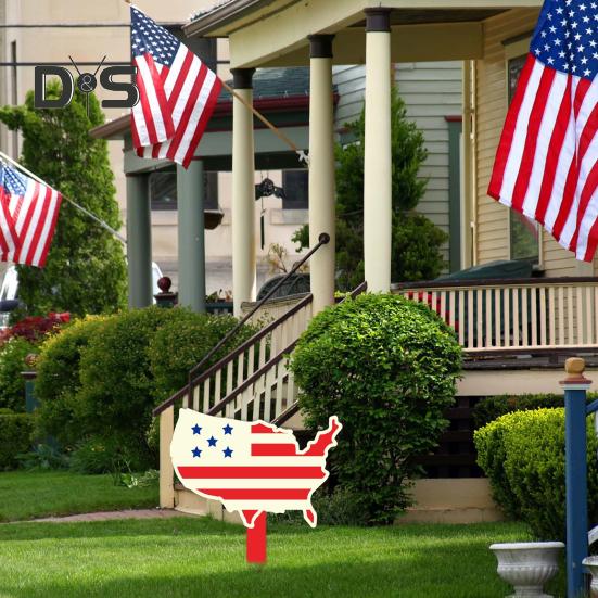 Star Patriotic Garden Stake American Style Outdoor Stake 4th of July Holiday Decor for Home Independence Day Yard Lawn Decoration