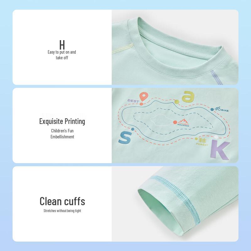 ASK JUNIOR Kids' Cooling Quick-Dry Long-Sleeve Sports T-Shirt