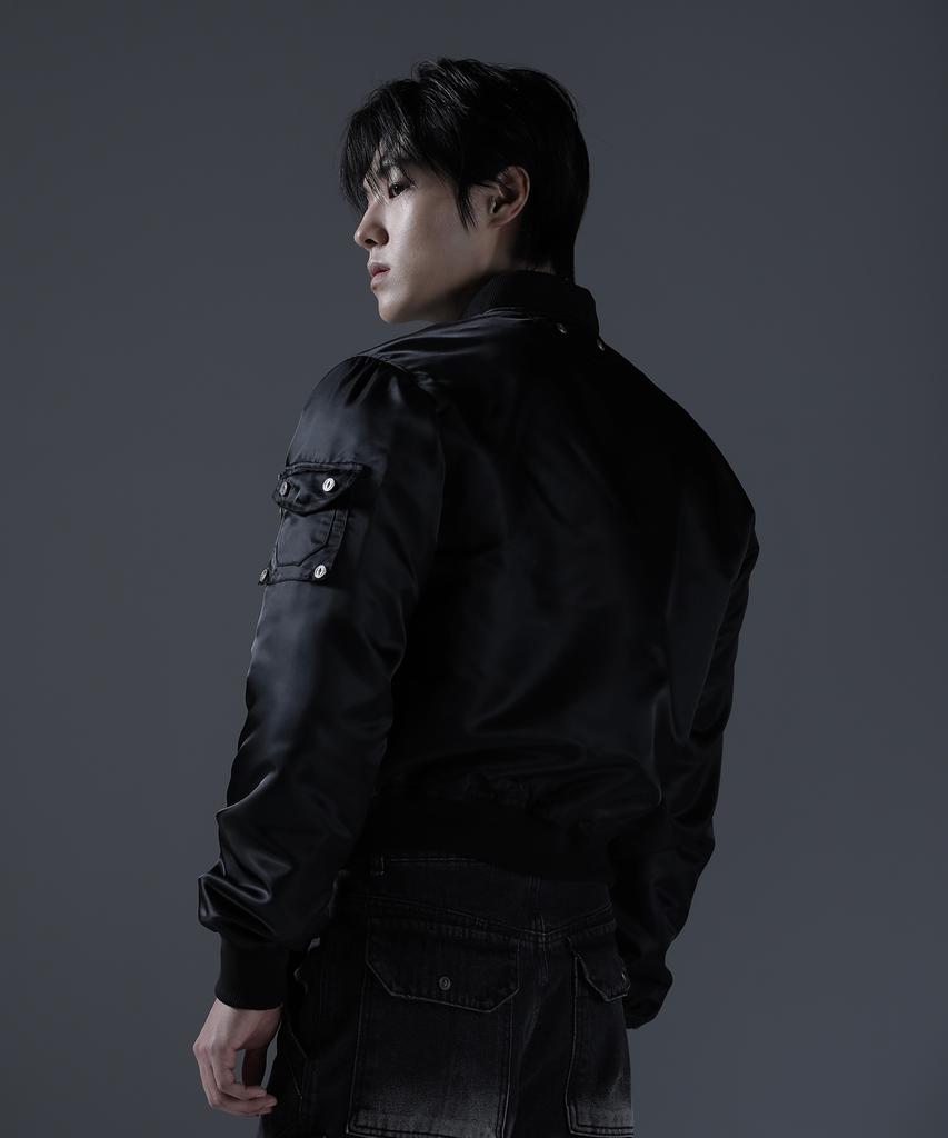 Carmid Antique Blouson Bomber Jacket [Black]