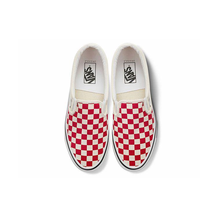 Vans OG Classic Slip-On LX Checkerboard - Racing Red Unisex Sneakers Classic-White VN0A32QNTYR
