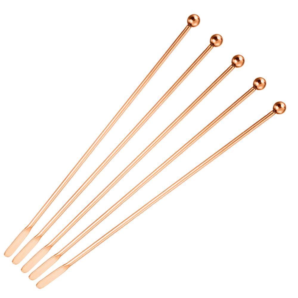 5 Stück Metall-Cocktailrührstäbchen Hochwertiger Edelstahl Geeignet zum Mischen von Kaffee und Getränken Ideal für Zuhause