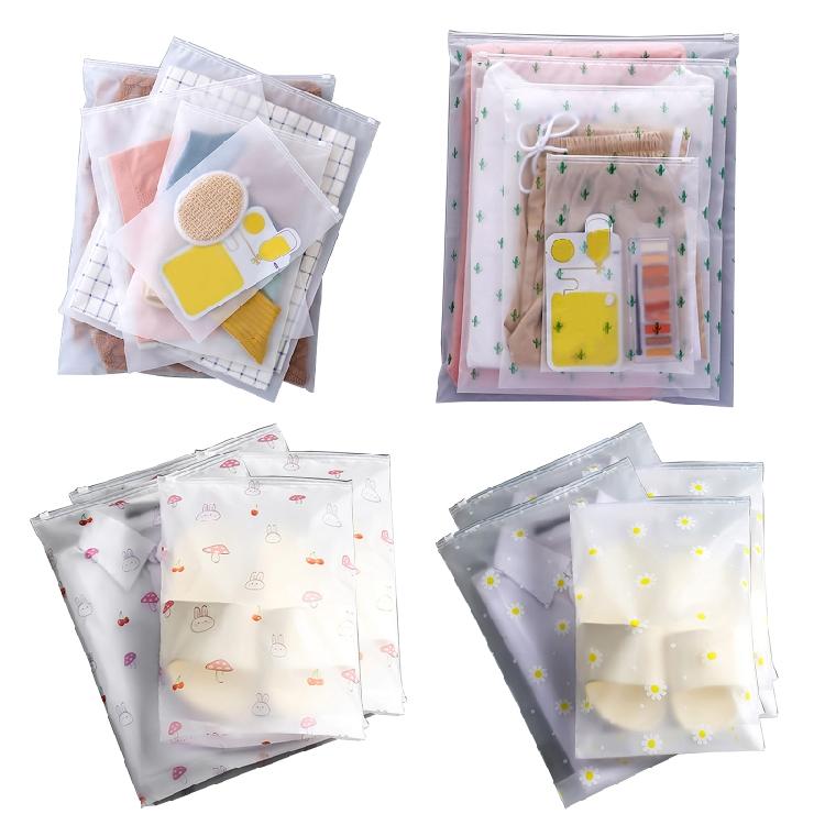 Plastic Ziplocks Bags Waterproof Luggage Organizer Pouch for Clothes Towels Practical Dustproof Sealed Bag