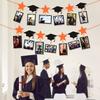 Celebrate Graduation Photo Banner Black Gold Picture Banner  Graduation Season Themed Party