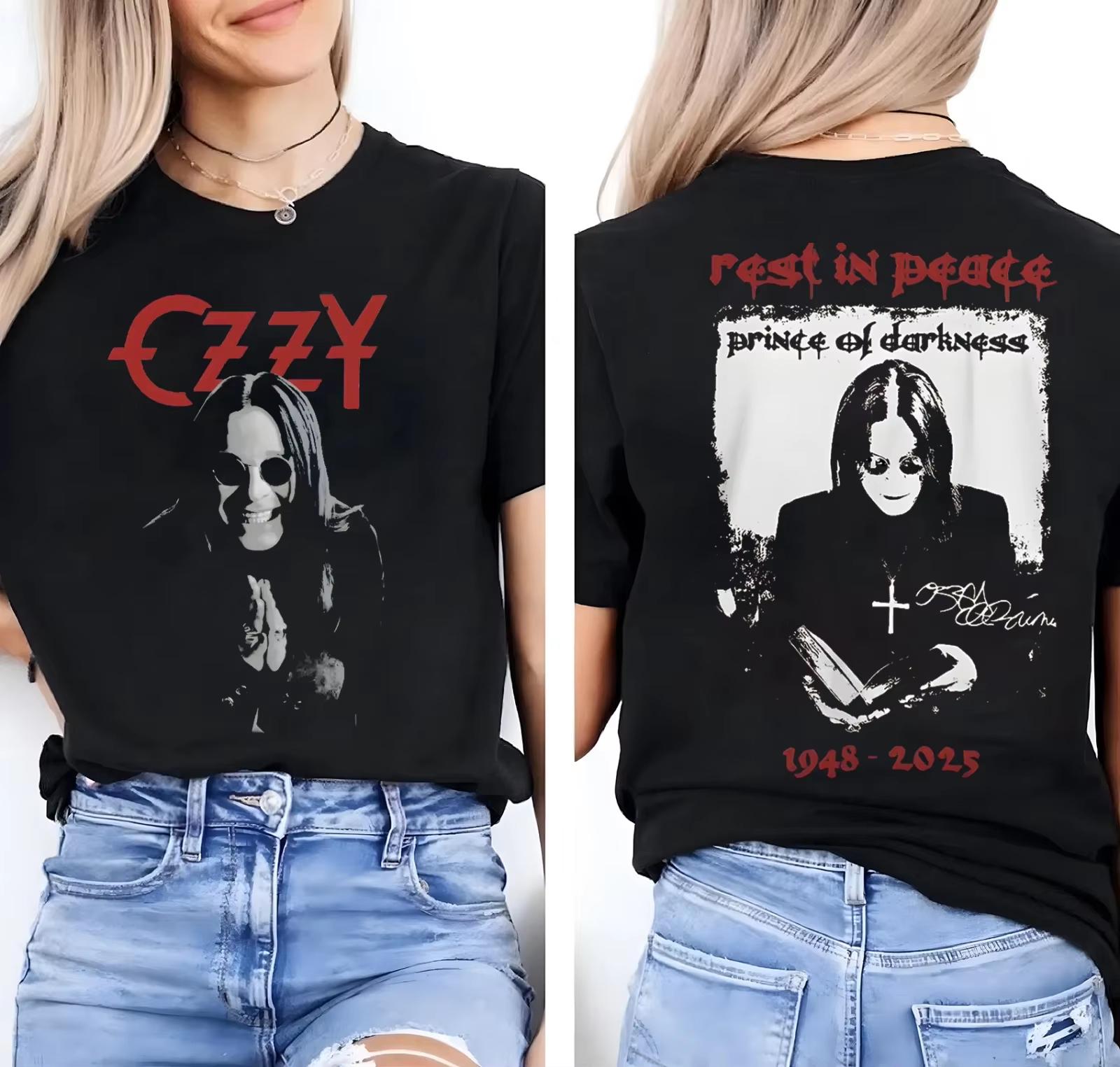 9482025 TShirt Short Sleeve Shirt Unisex Unisex Women Summer Rest in Peace Prince of Darkness Ozzy Osbourne 1 S