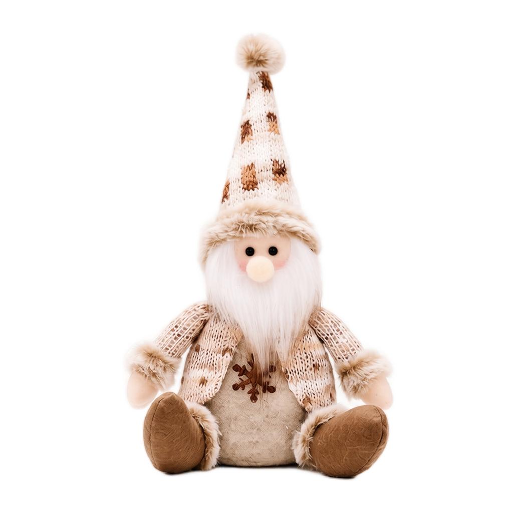 Christmas Figurines Set with Snowman and Sitting Dolls for Home Shelf Holiday Decorations