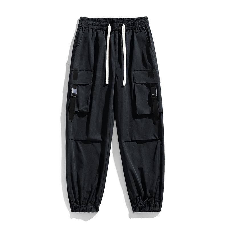 Men's overalls spring and summer new men's loose casual sweatpants waterproof multi-pocket leggings
