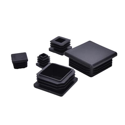 10Pcs Plastic Black Blanking End Caps Square Inserts For Tube Pipe Box Section
