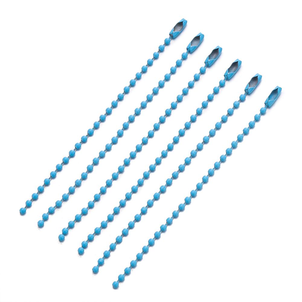 20Pcslot 1012Cm Iron Colorful Ball Bead Chain Fits Key Chain Dolls Label Hand Tag Connectors Diy Jewelry Making Supplies