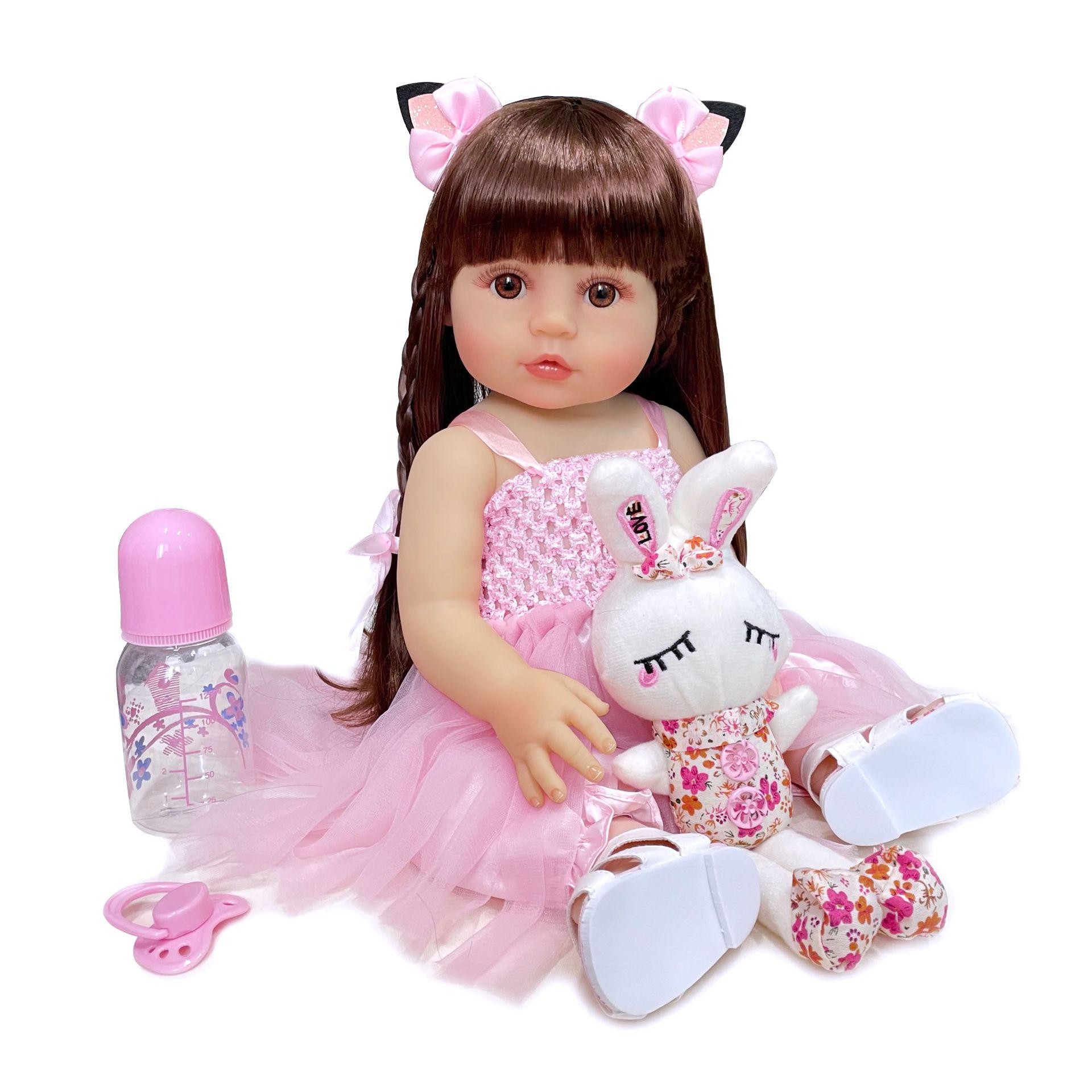 

Виниловая кукла-реборн - Реалистичная мягкая резиновая детская игрушка в подарок 18 inches 45 cm