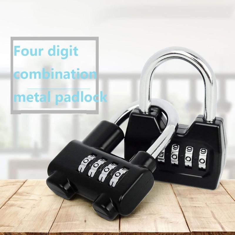 Portable 4 Dial Digit Combination Lock Weatherproof Protection Security Padlock Outdoor Gym Safely Code Lock
