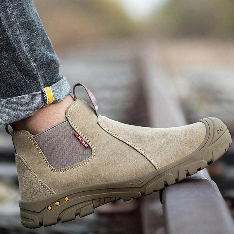 

Oulylan New Men s Anti-Puncture Safety Shoes Anti Scalding Welding Shoes Steel Toe Anti Smashing Work Shoes 46