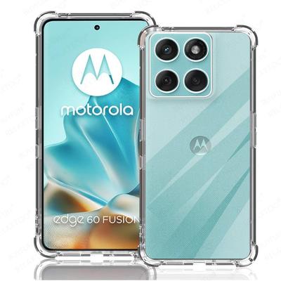 Clear Silicone Shockproof Cover Coque For Motorola Edge 60 Fusion Case Lens Protection Shell Moto Edge60 Pro 60Fusion 5G Fundas