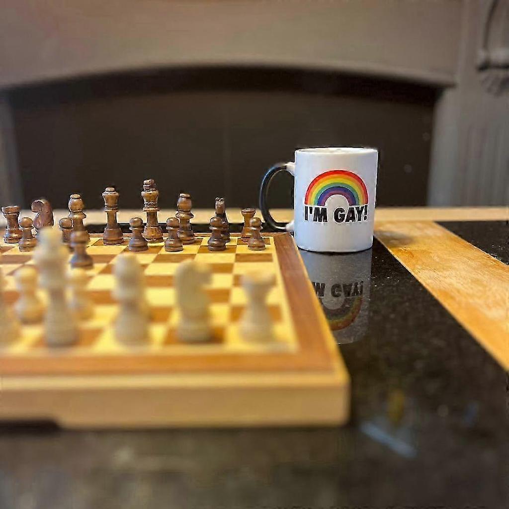 Color-Changing Rainbow Pride Mug - Reveals Surprise Message When Hot, Fun Novelty Gift for LGBTQ+ Friends, 11oz Ceramic Cup, Dishwasher Safe