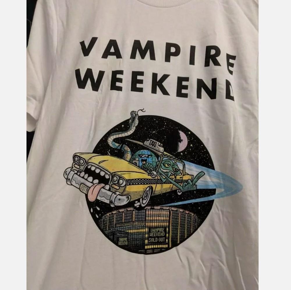 

Винтажная футболка с коротким рукавом белая всех размеров группы Vampire Weekend 2XL
