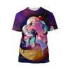 Eis 3D-Druck T-Shirt Herren Erdbeer Schokolade Grafik T-Shirt Unisex Lustig Essen Lässig Kurzarm Oberteile Cartoon T-Shirt