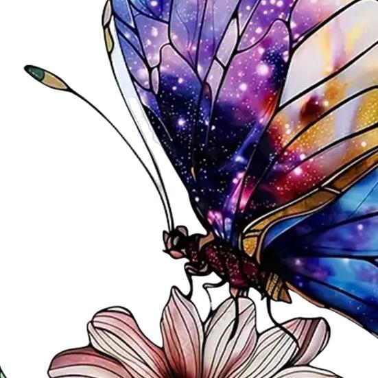 Animal Sun Catcher Multicolor Acrylic Bird Bat Pendant Stained Glass Style Hanging Decoration for Living Room Bedroom Windows Balconies
